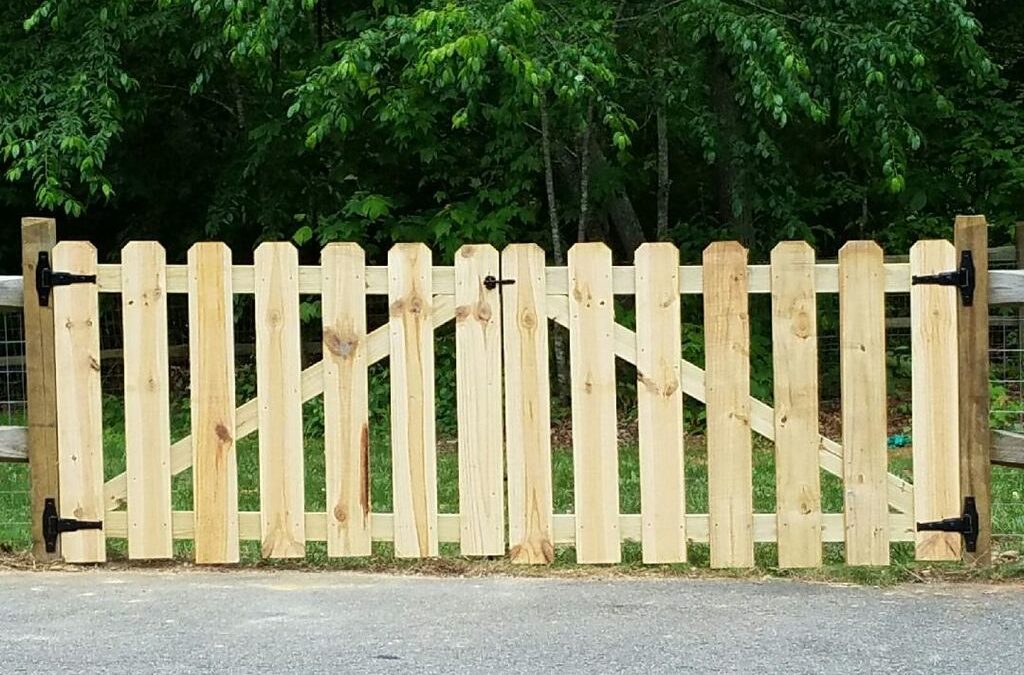 Double Drive Wooden Gate